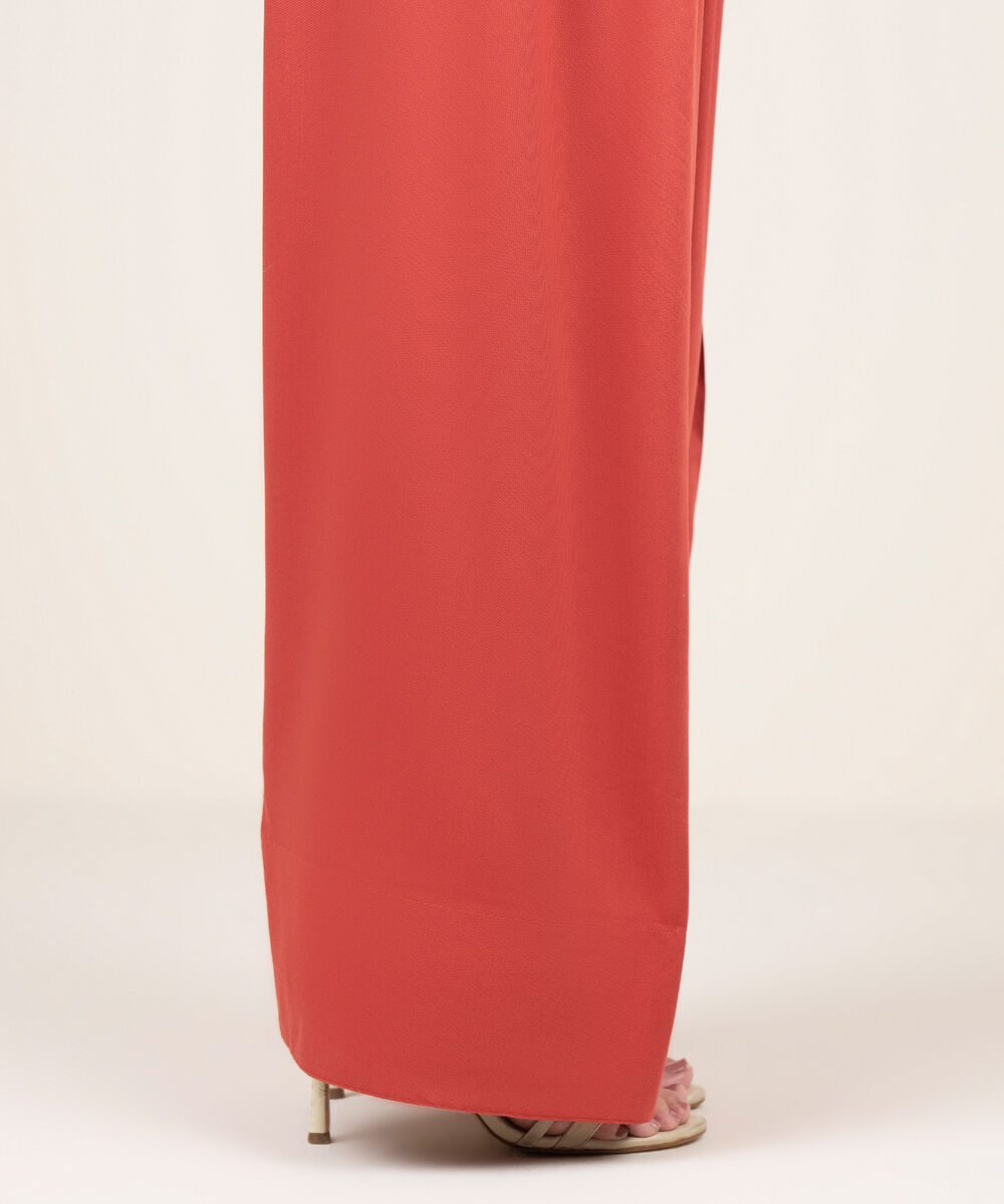 Women's RTW Bedford Solid Rust Farshi Shalwar