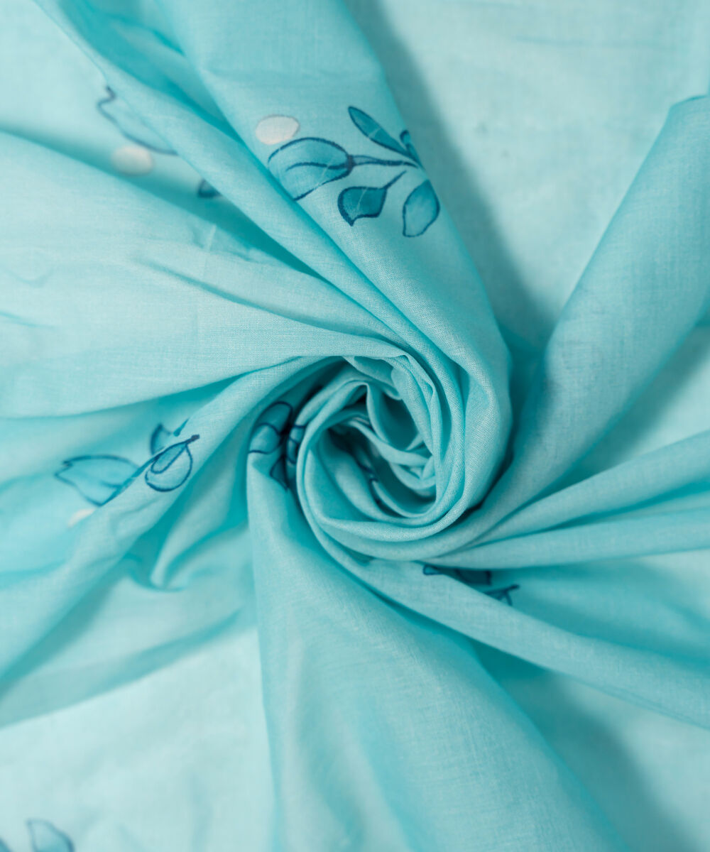 Lawn Printed Blue Dupatta