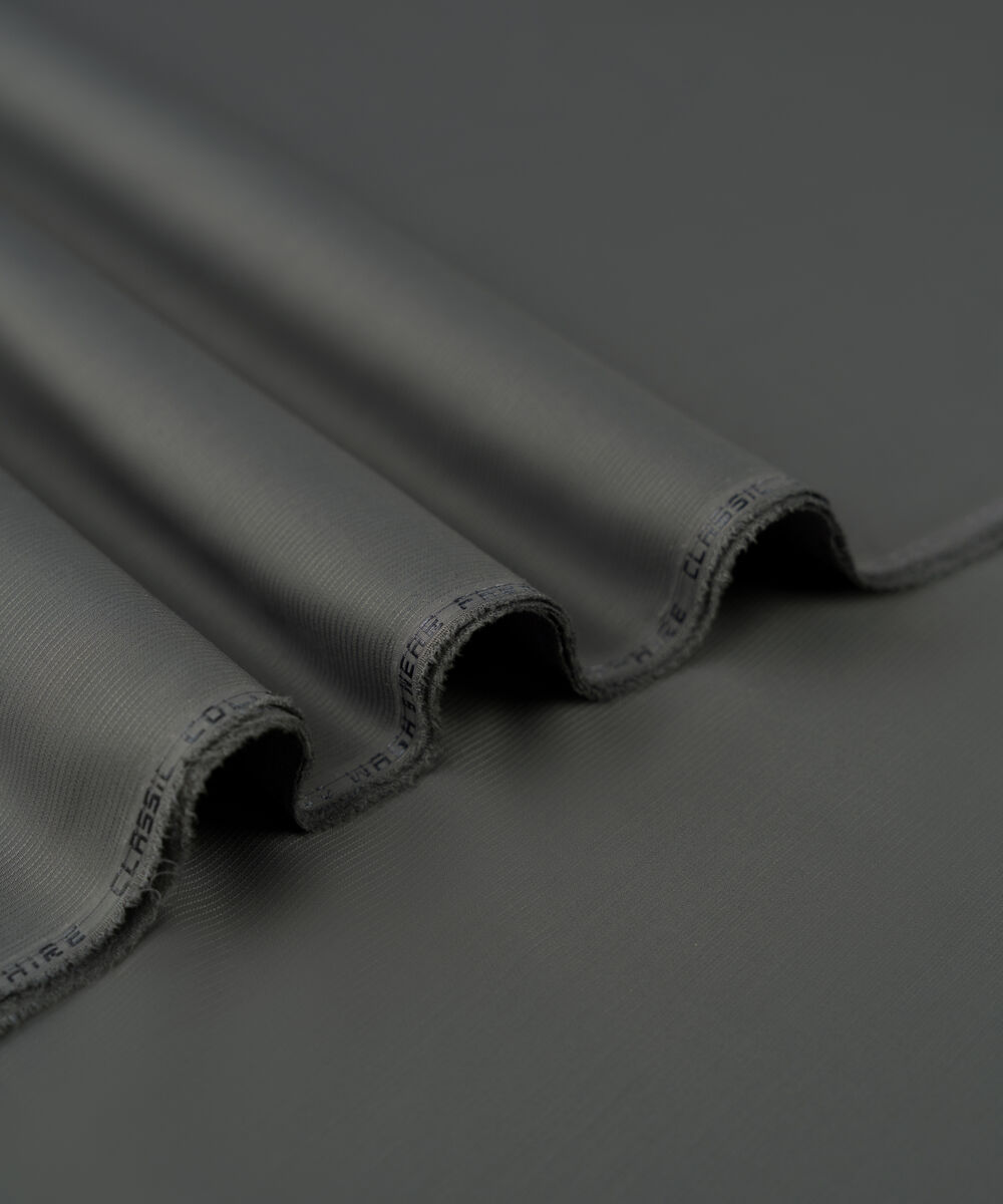 Men's Unstitched 2-Piece Premium Wash & Wear Dobby Grey Suit