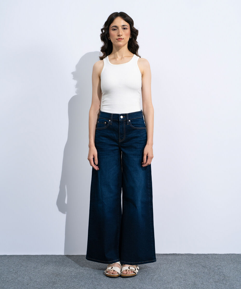 Women's Dark Wash Baggy Loose Jeans