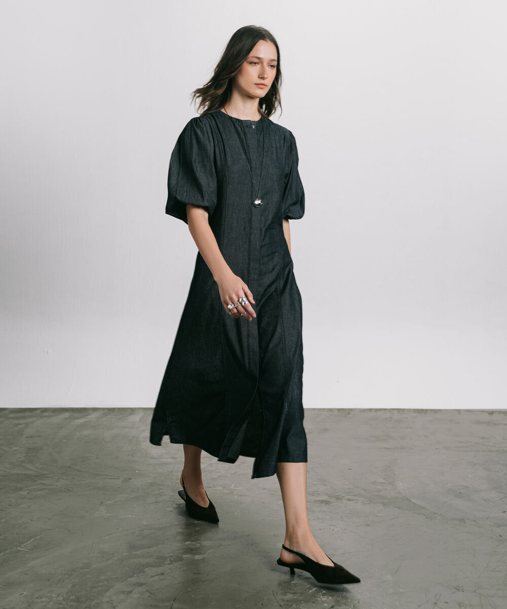 Women's Western Wear Black Heavy Weight Denim Dress