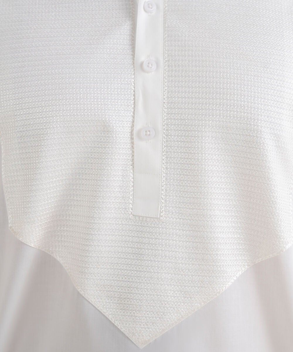 Men's Stitched 100% Cotton Off White Kurta