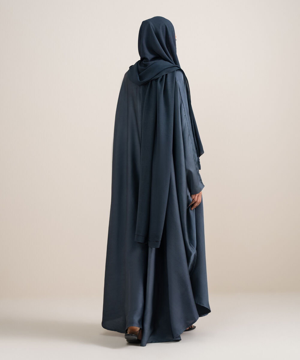 Women's Grey Kaftan Abaya Set
