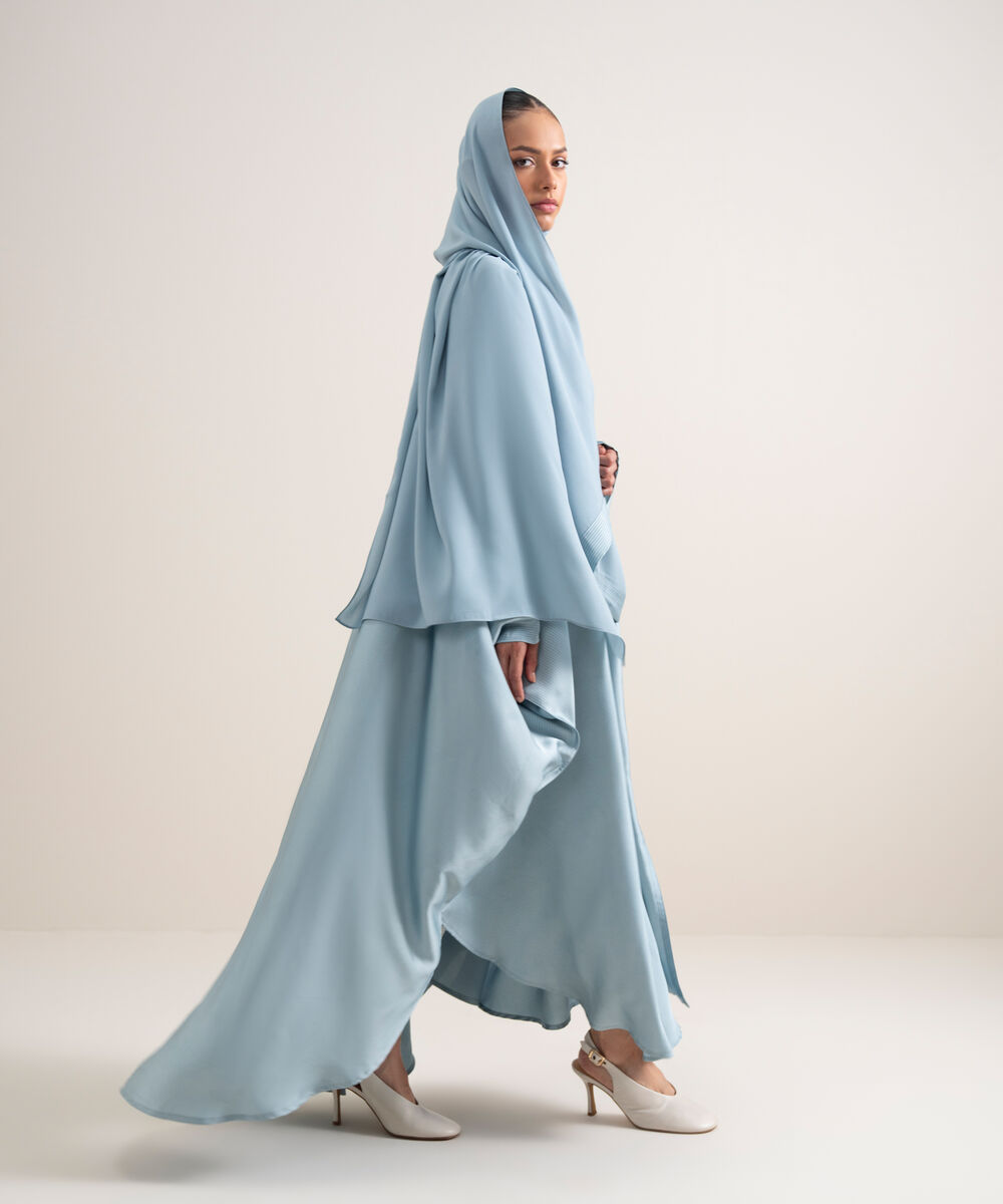 Women's Light Blue Kaftan Abbaya Set