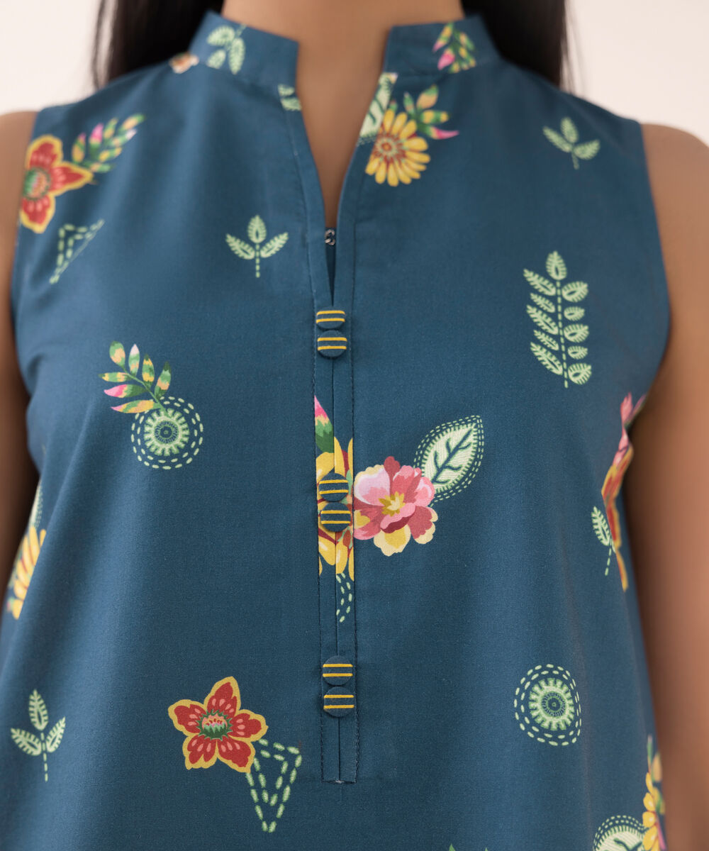 Women's Unstitched Cotton Printed Three Piece Suit