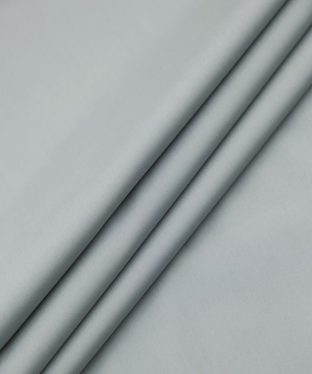 Men's Unstitched Two-Piece Cotton Dobby Medium Blue Suit.