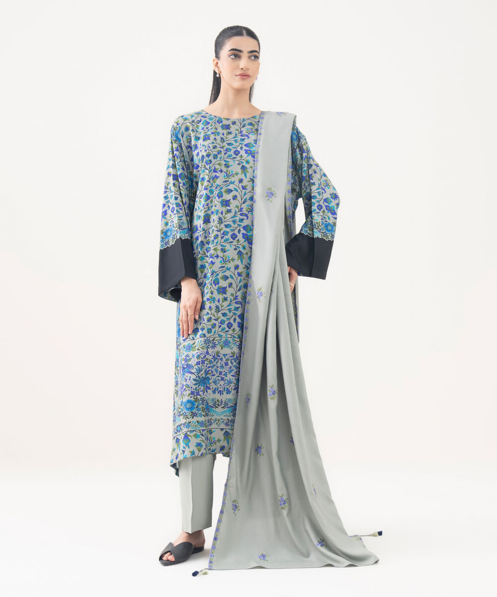 Women's RTW Linen Green Dyed Dupatta