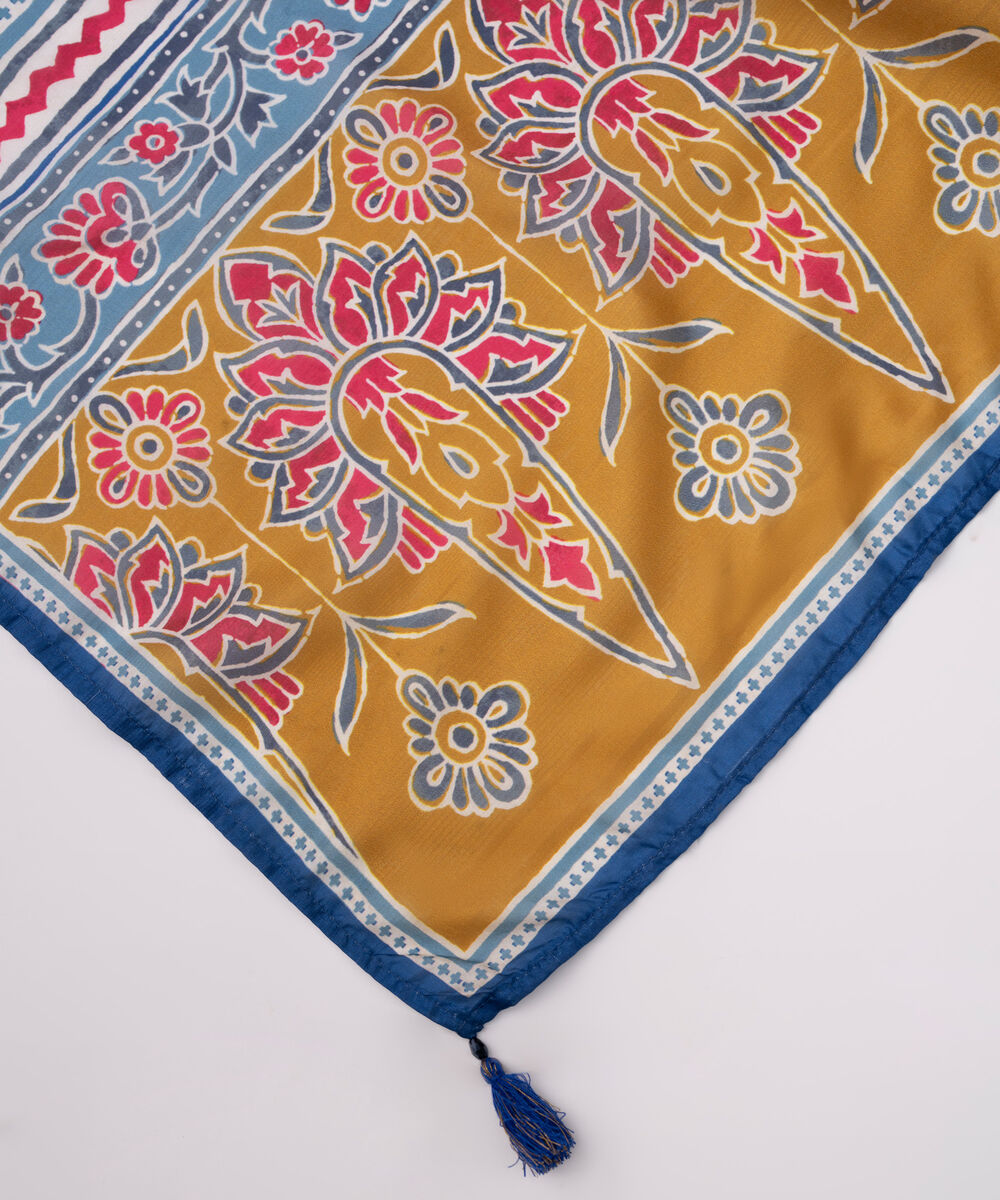 Fancy Manaar Blue Printed Dupatta