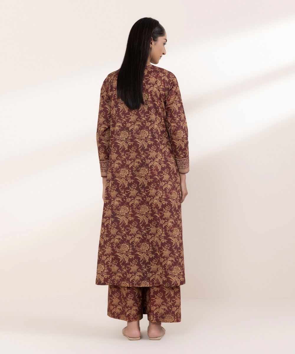 Women's RTW Lawn Red Printed A-Line Shirt