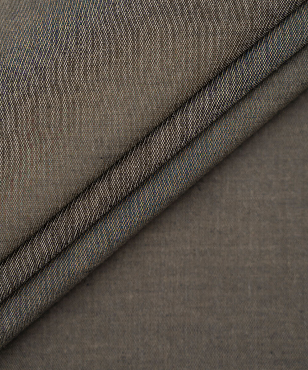 Men's Unstitched Brown Yarn dyed Wash & Wear Suit