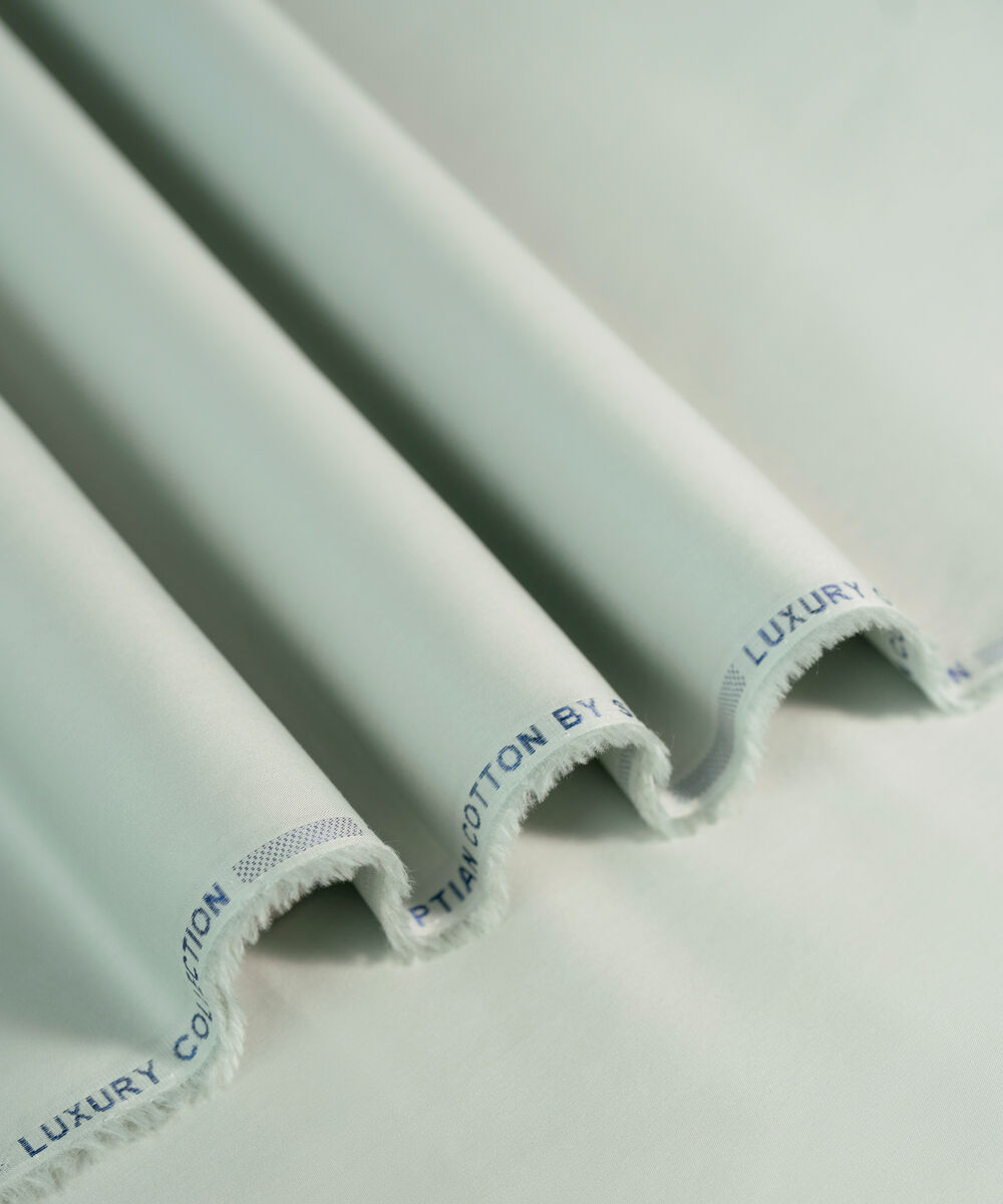 Men's Unstitched 2-Piece Luxury Pima Cotton Light Green Suit