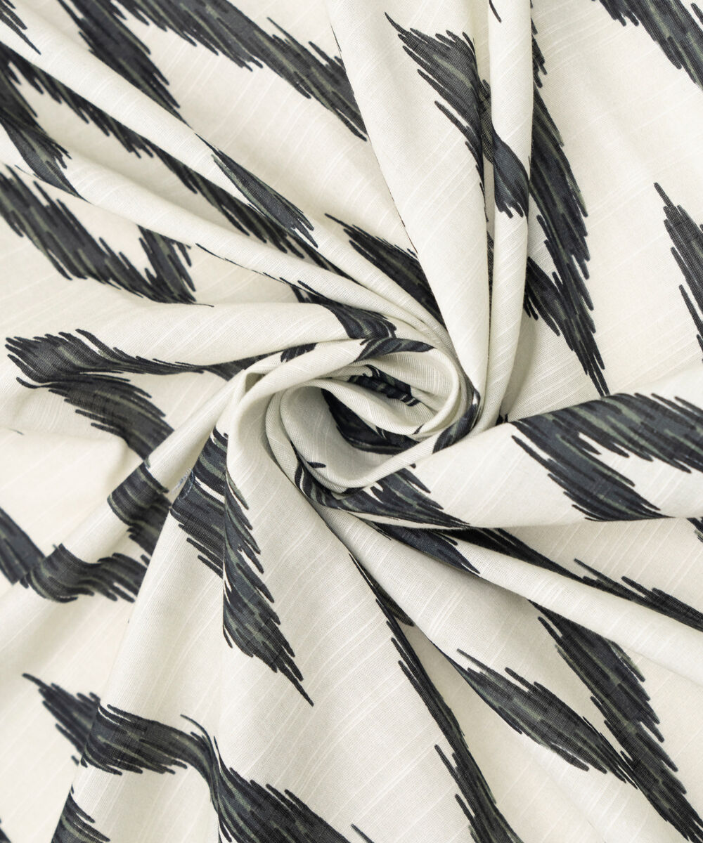 Light Khaddar Printed Black Dupatta