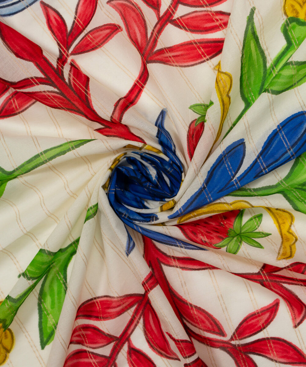 Cotton Zari Printed Multi Dupatta