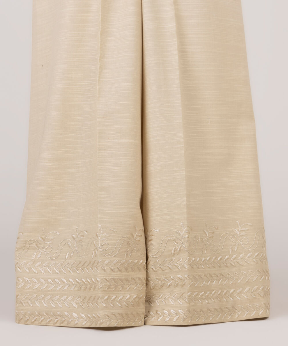 Women's Unstitched Khaddar Embroidered Trousers Fabric