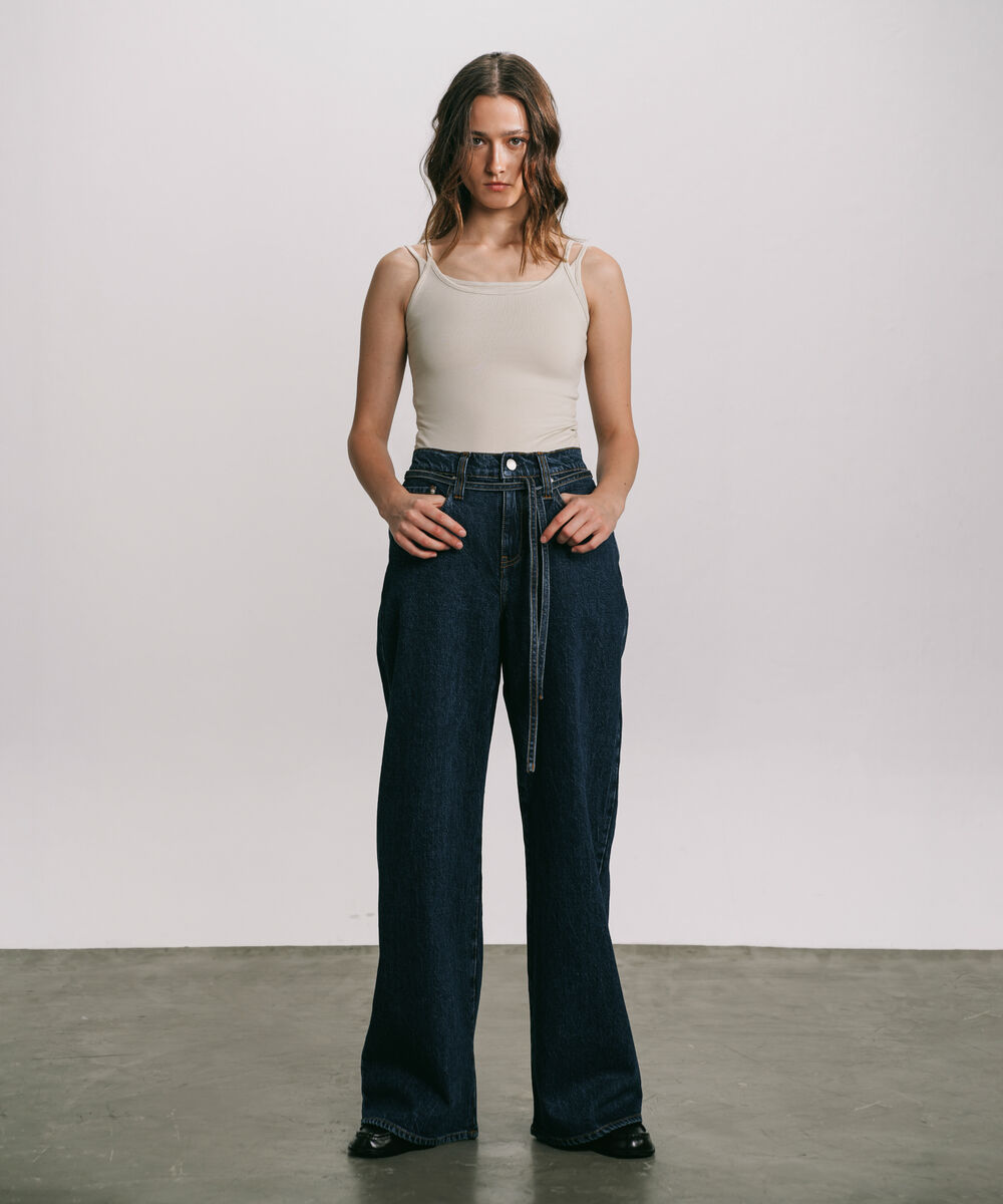 Women's Western Wear Beige Tank Top With Thin Straps