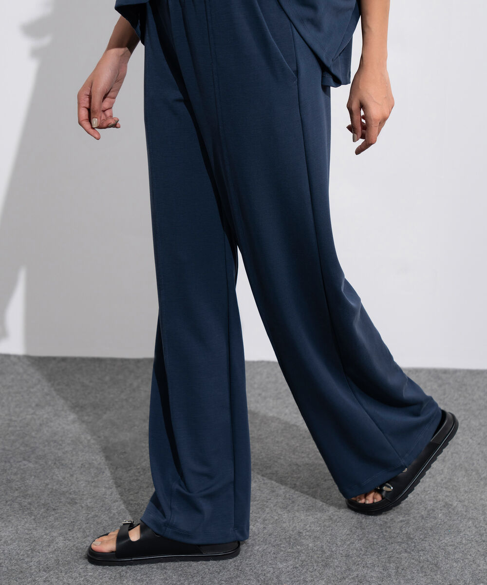 Women's Western Navy Blue Soft Lux Pull-On  Trousers