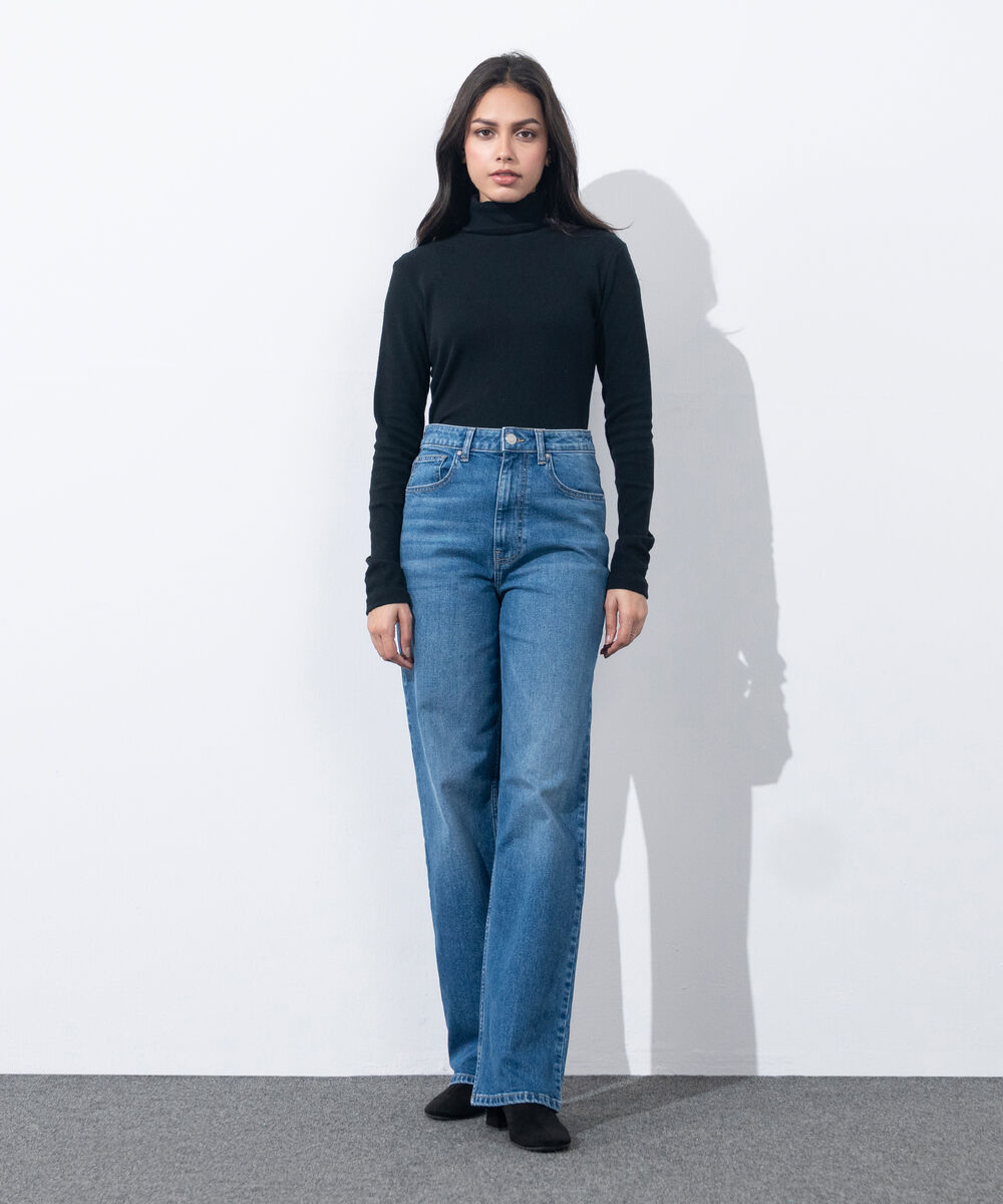 Women's Western Wear Black Straigh Fit Jeans