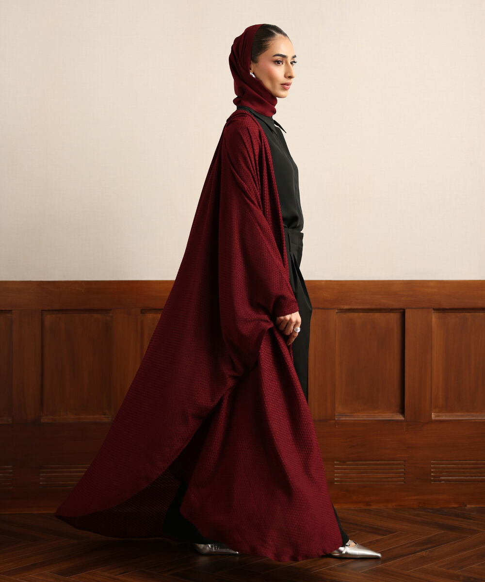 Women's Navy Kaftan Abaya Set