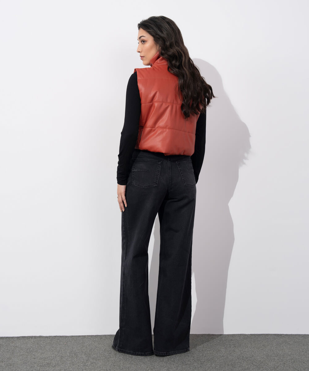 Women's Western Wear Rust Sleeveless Quilted Puffer