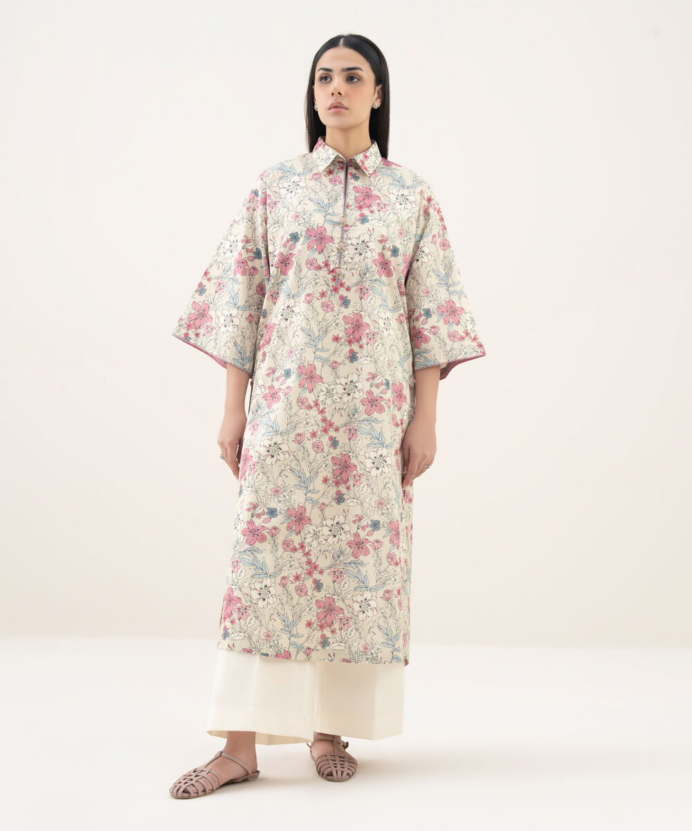 Women's Unstitched Lawn Printed Multi Shirt