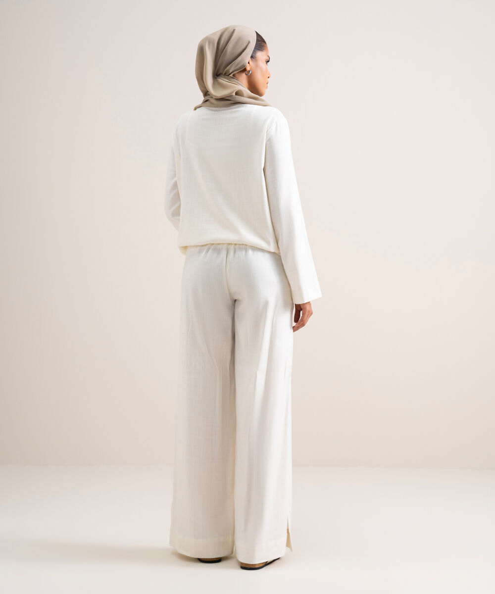Women's Ivory Relaxed-Fit Bottom