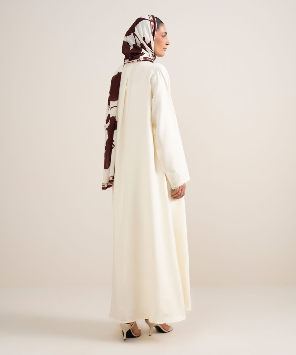 Women's Ivory Abaya Set