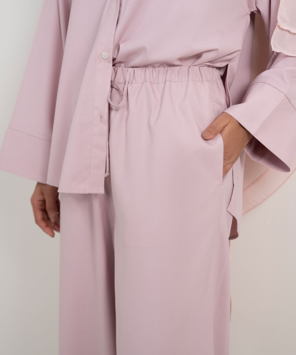 Women's Pink Wide-Leg Pants