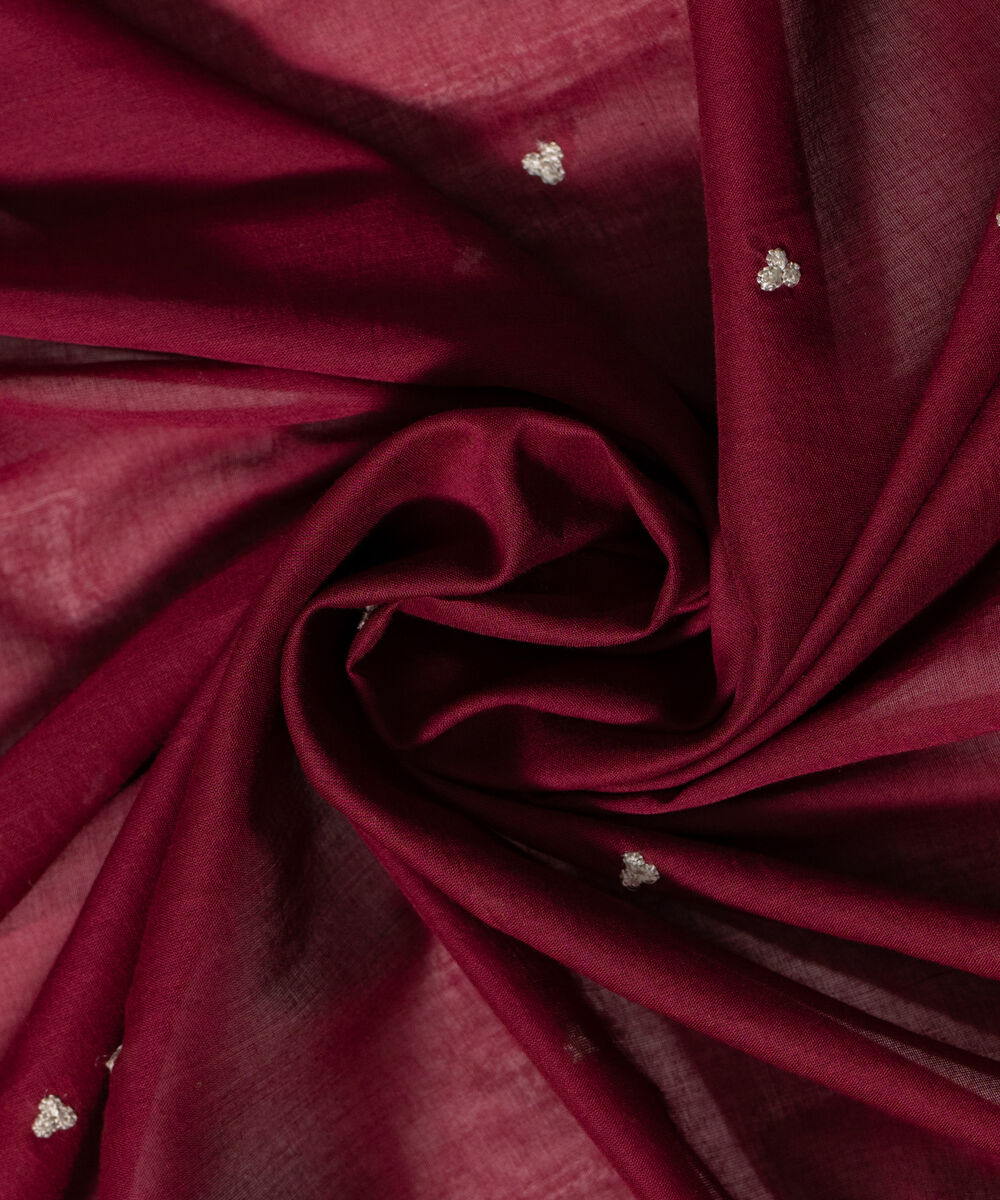 Women's RTW Fine Voil Solid Maroon Dupatta