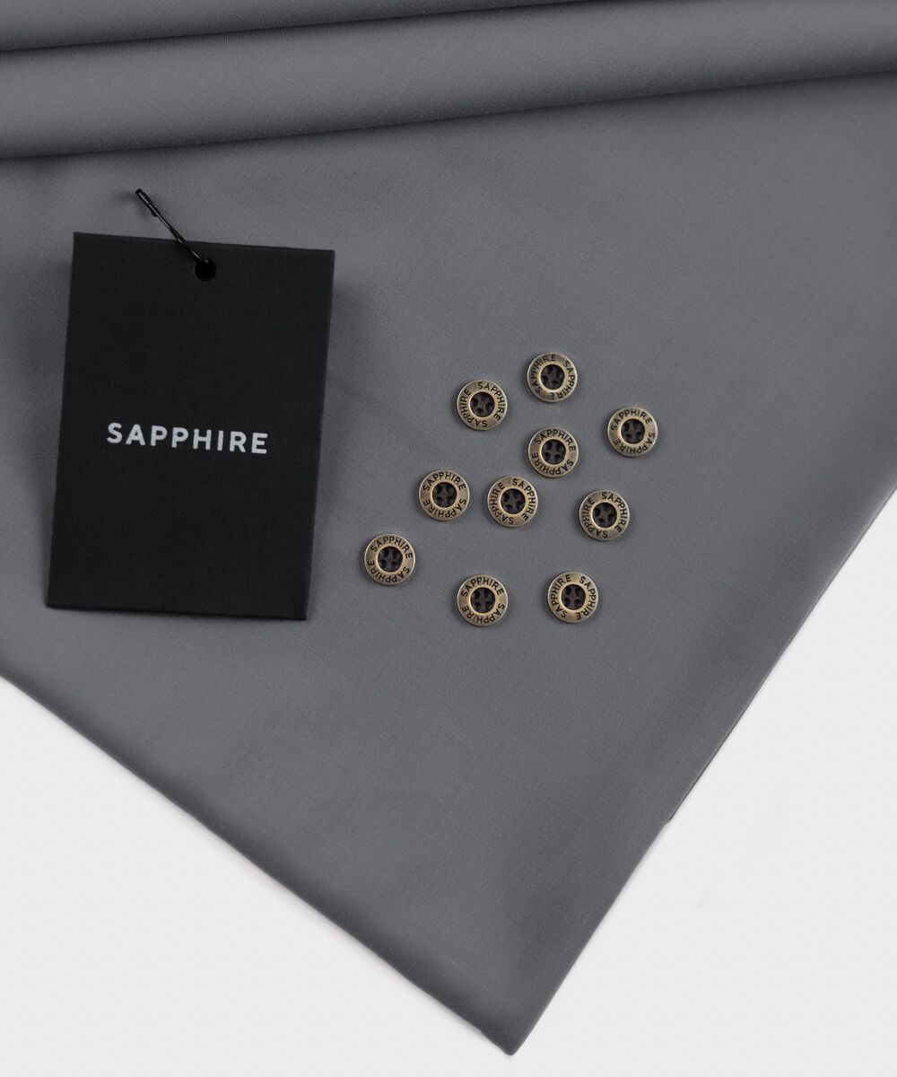 Men's Unstitched Two-Piece Refined Wash and Wear Light Olive Suit.