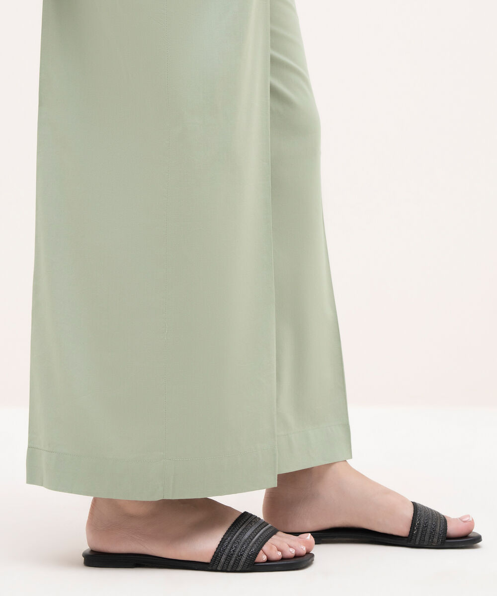 Women's RTW Cotton Viscose Grey Solid Culottes