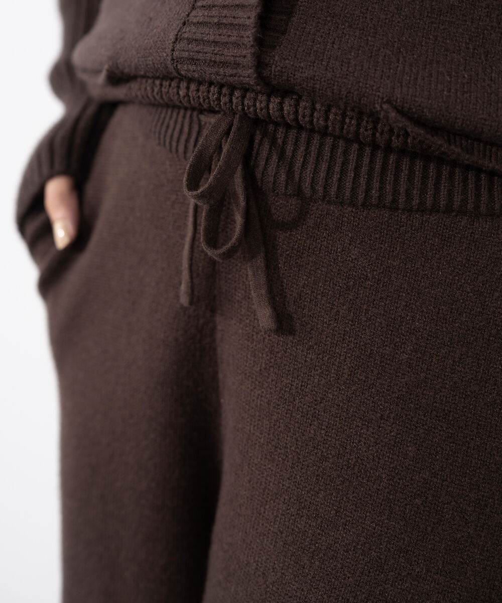 Women's Western Wear Dark Brown Pull On Long Knit Trouser