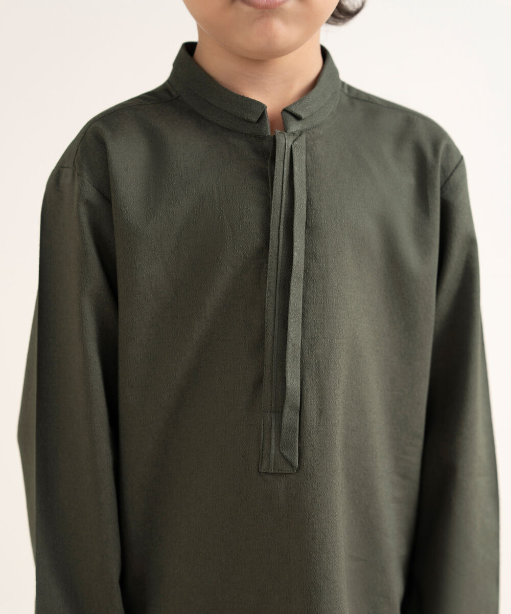 Men's 100% Cotton Plain Olive Kurta Trouser