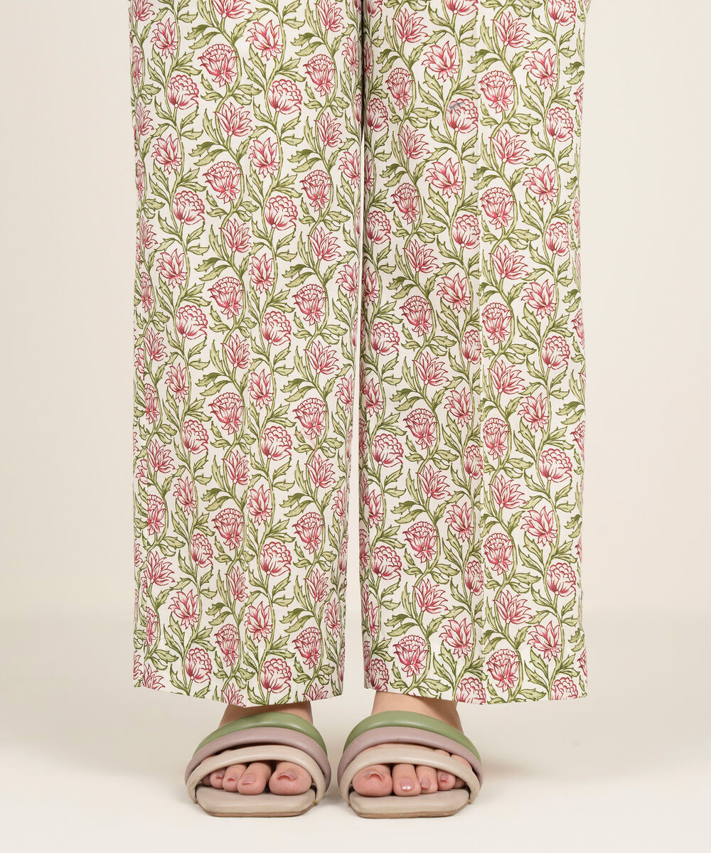 Women's RTW Cambric Printed Multi Straight Pants