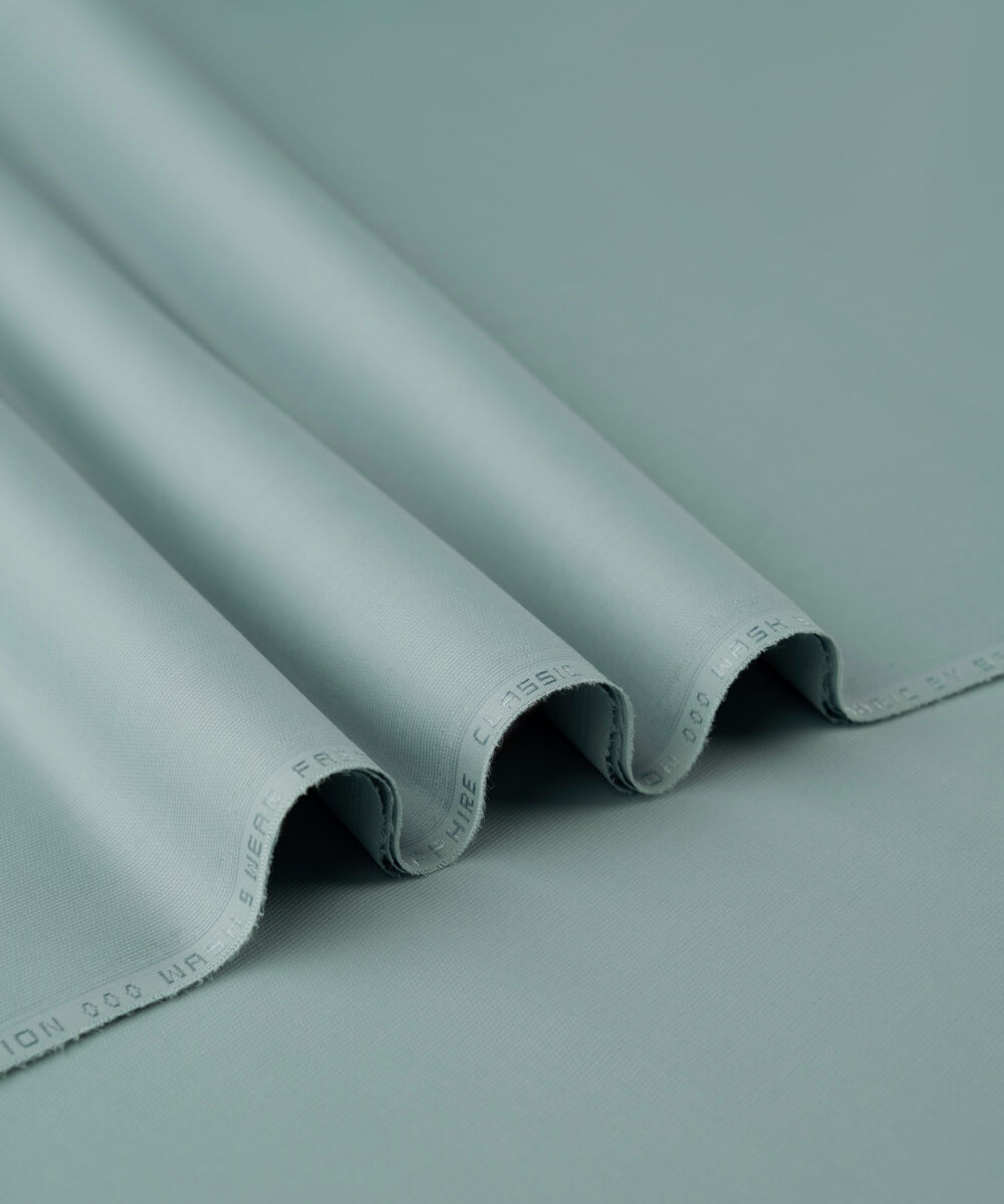 Men's Unstitched 2-Piece Dobby Wash & Wear Aqua Suit