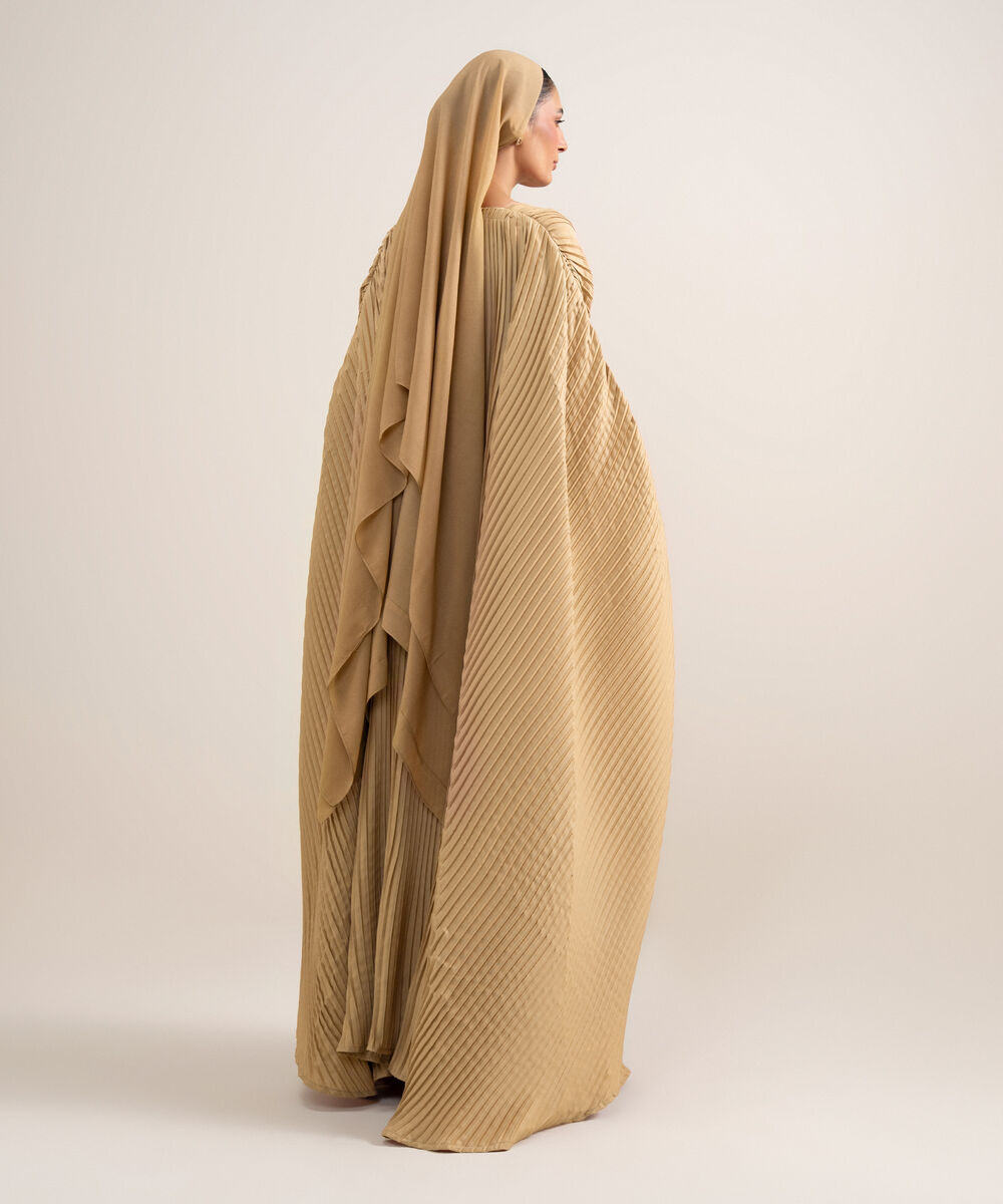 Women's Peach Kaftan Abaya Set