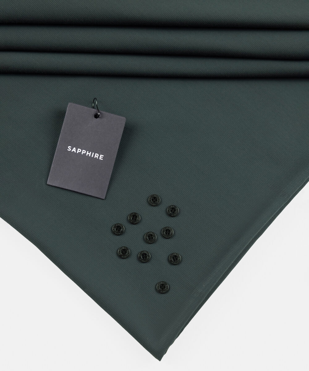 Men's Unstitched Two-Piece Premium Cotton Satin Charcoal Suit.