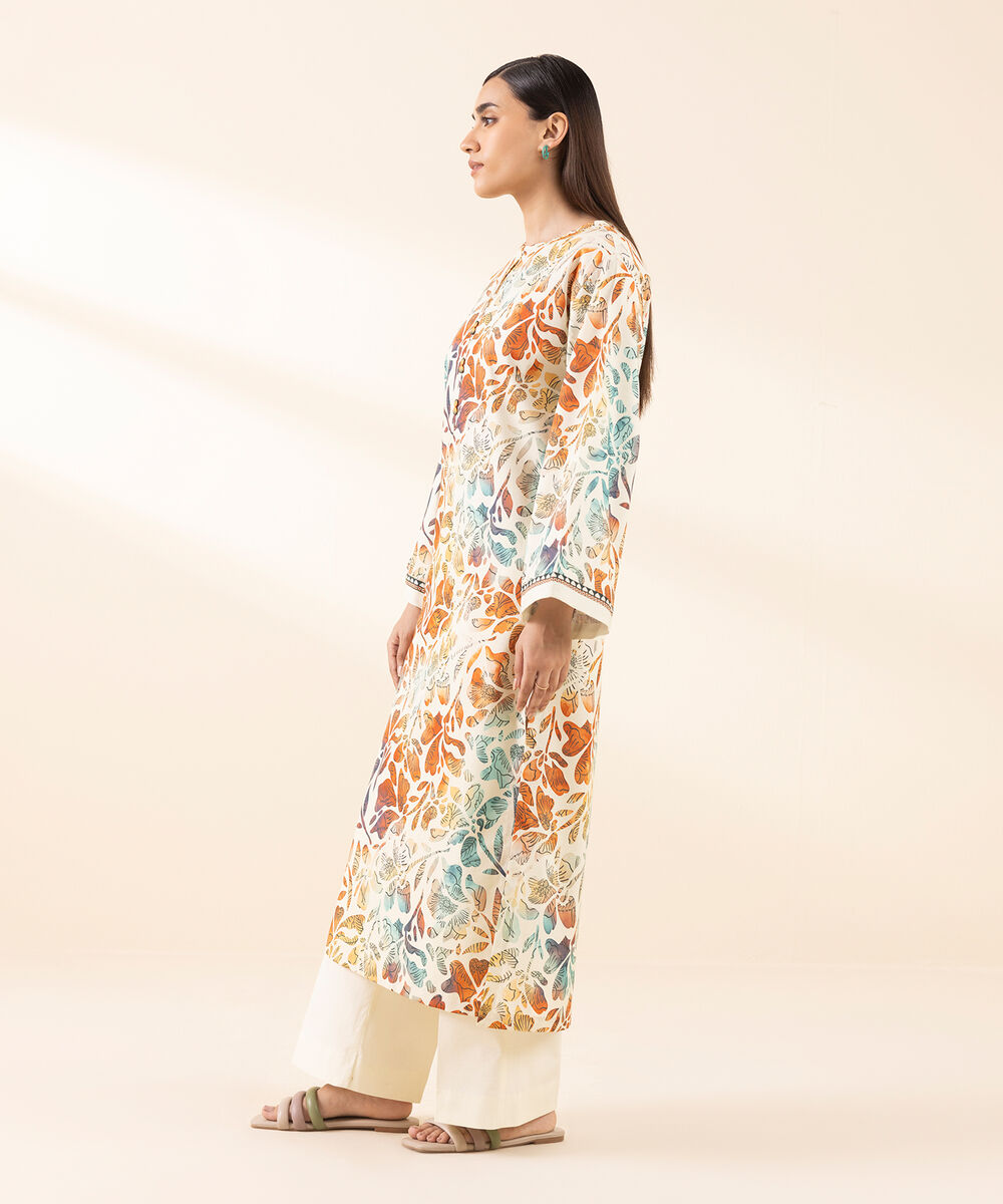 Women's Unstitched Lawn Printed Multi 2 Piece Suit