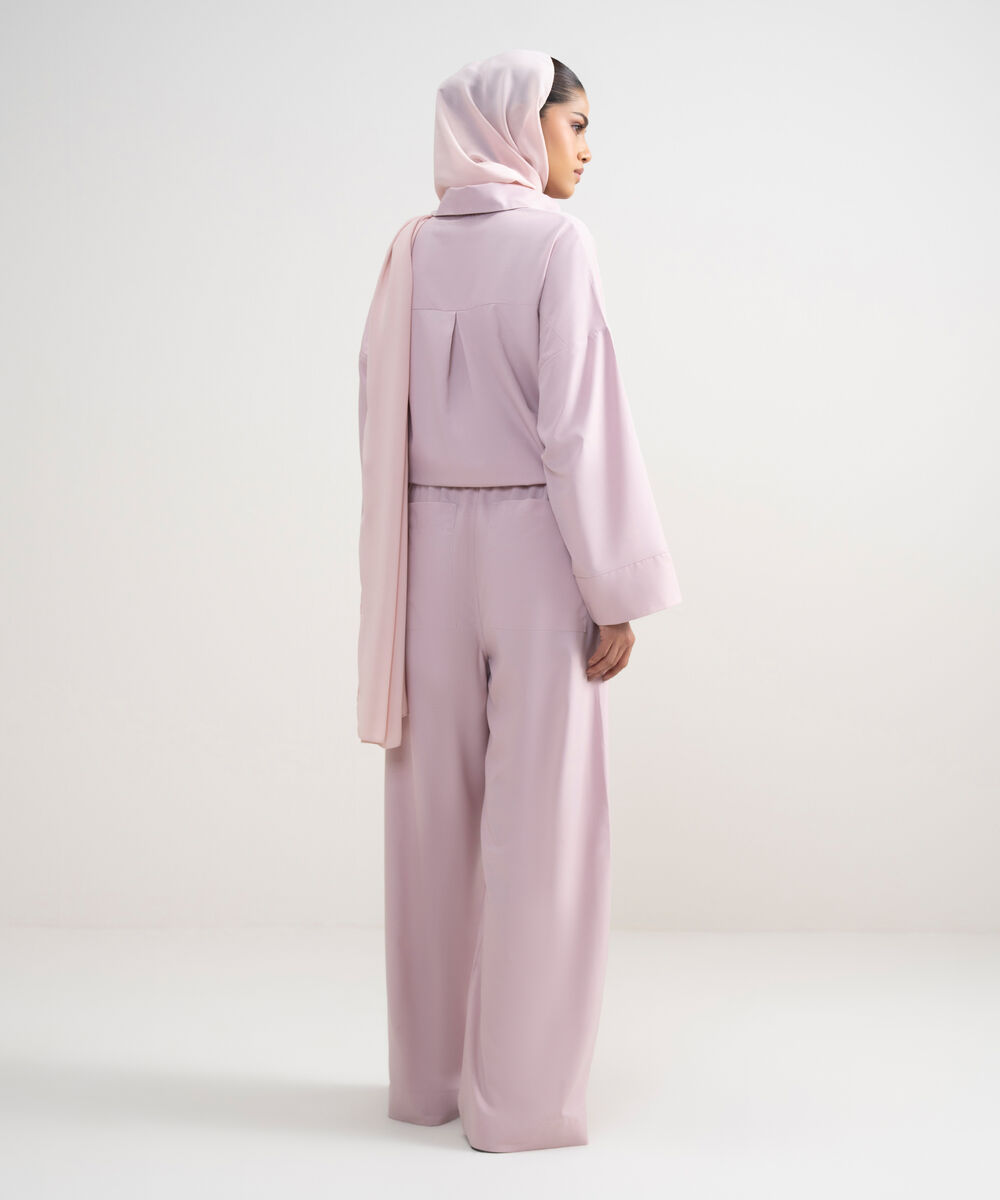 Women's Pink Wide-Leg Pants