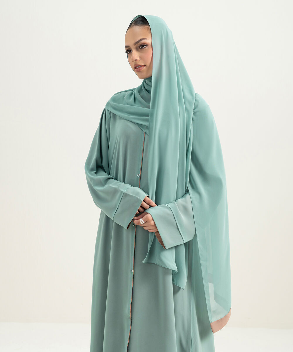 Women's Turquoise Reversible Abaya Set