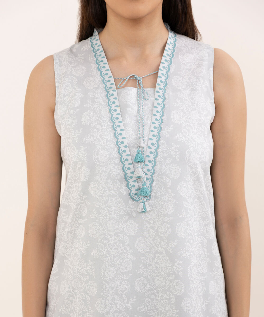 Women's Unstitched Lawn Printed Multi Three Piece Suit