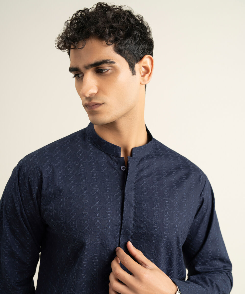 Men's indigo 100% Cotton Kurta Trouser