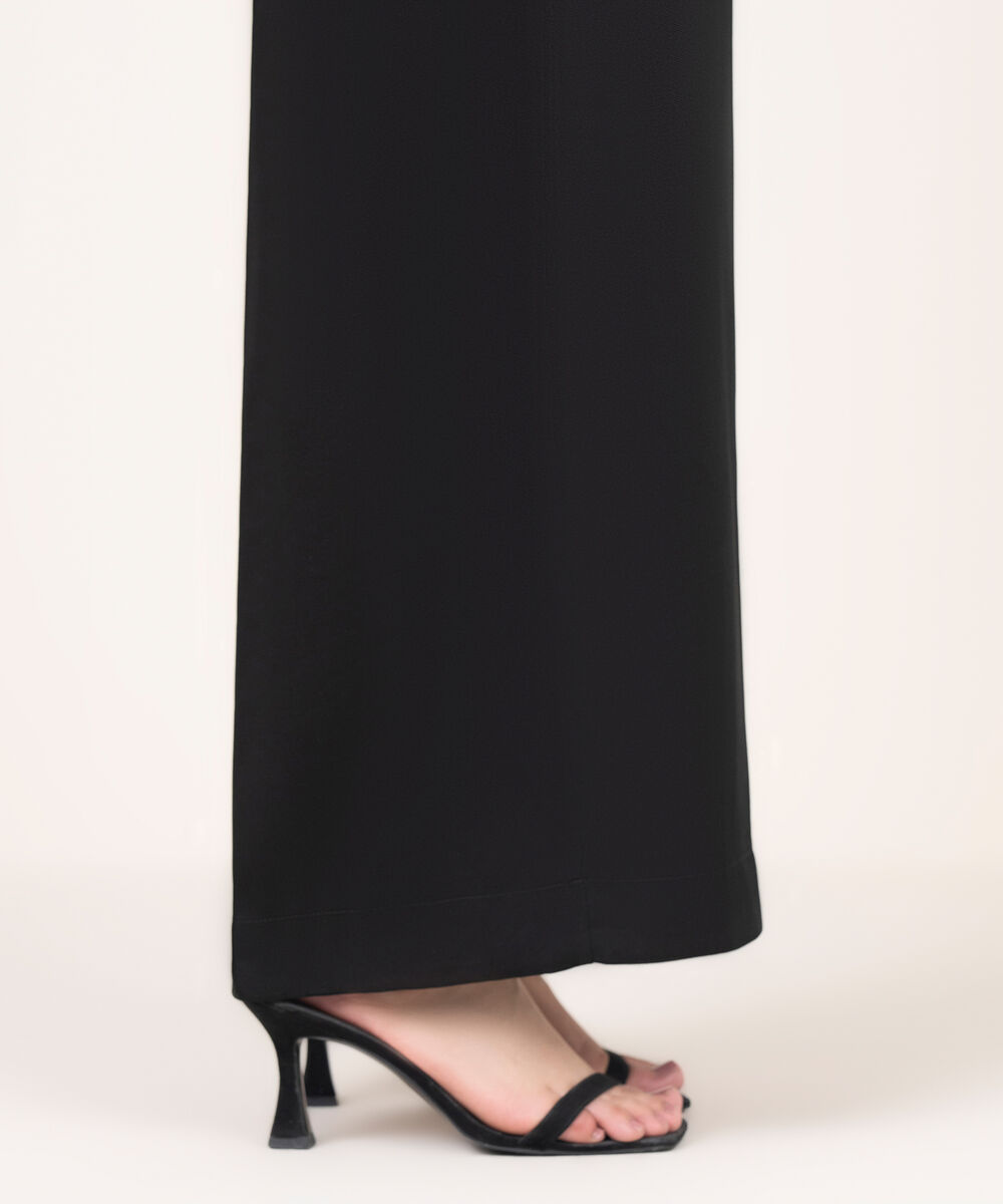 Women's RTW Bedford Solid Black Culottes