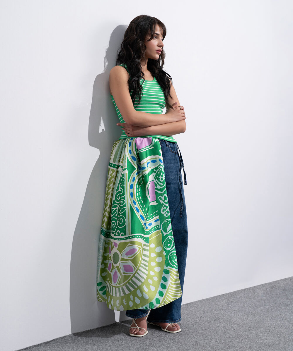 Women's Western Multi Printed Rectangular Scarf