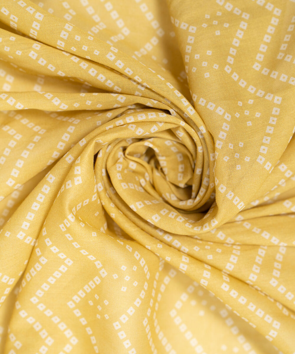Lawn Printed Yellow Dupatta