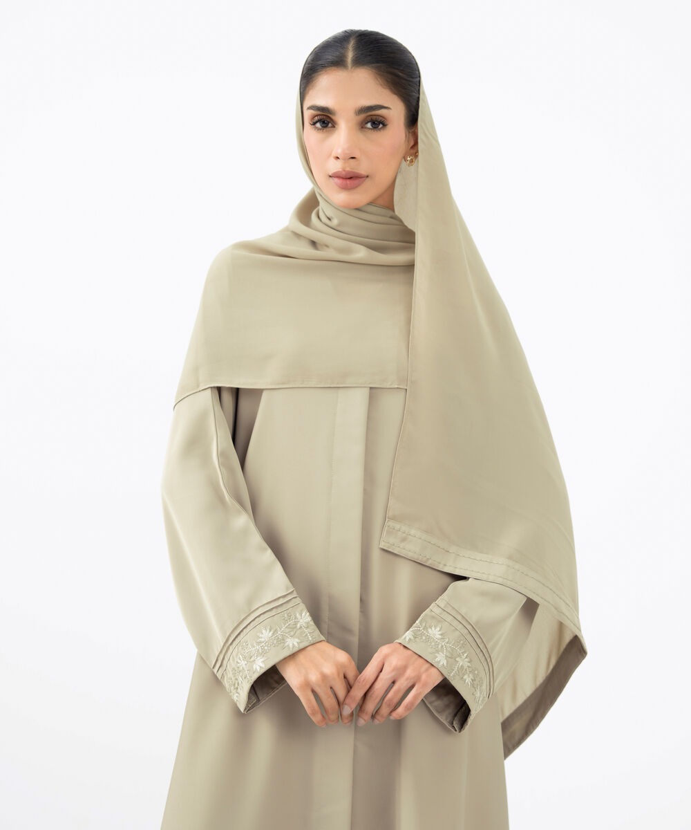 Women's Fawn Polyester Abaya Set