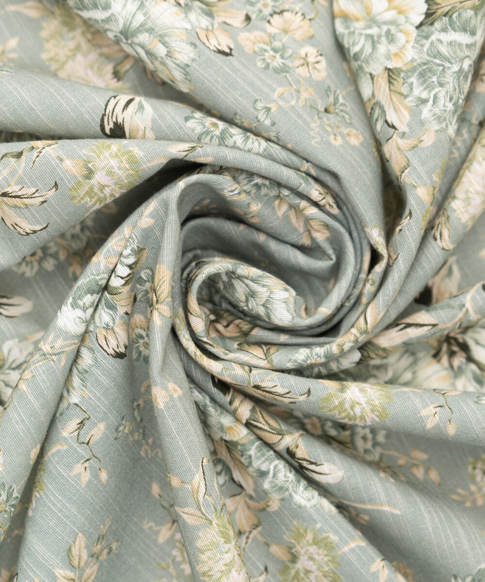 Khaddar Printed Green Dupatta