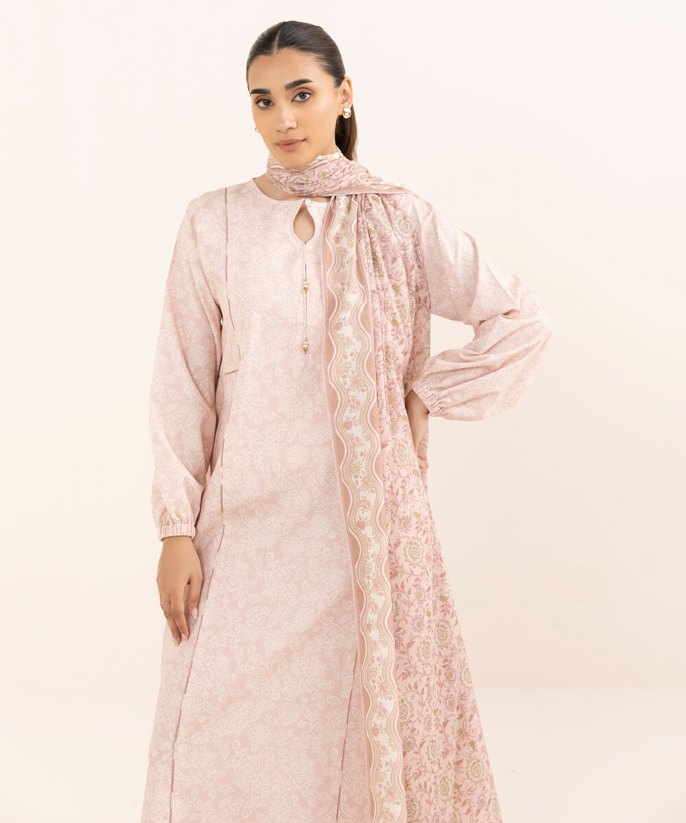 Women's Unstitched Lawn Printed Multi Three Piece Suit