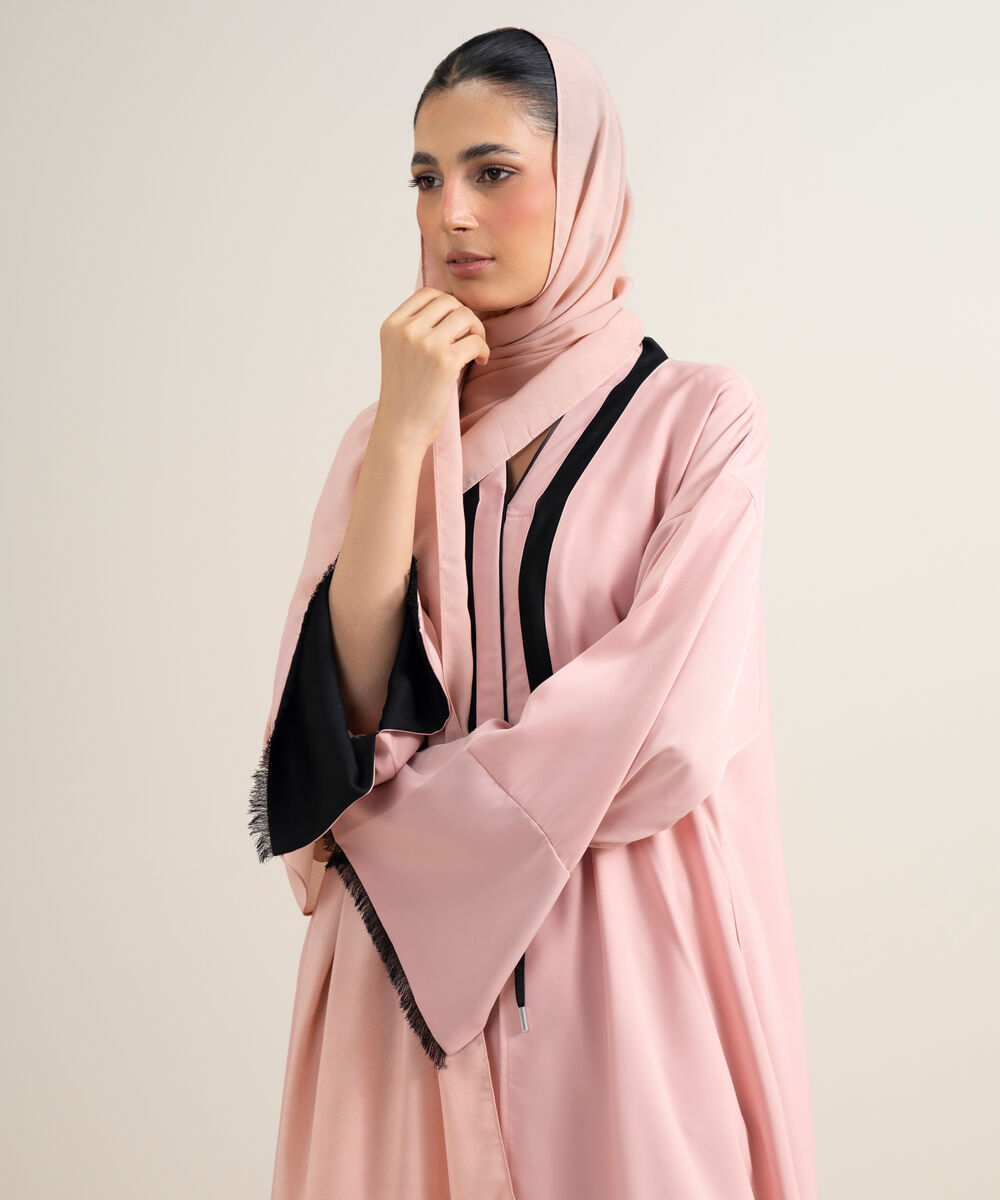 Women's Pink Abaya Set
