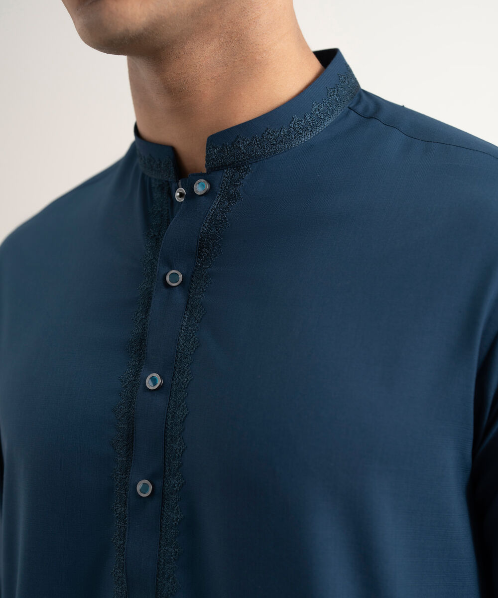 Men's Stitched Blue Kameez Shalwar