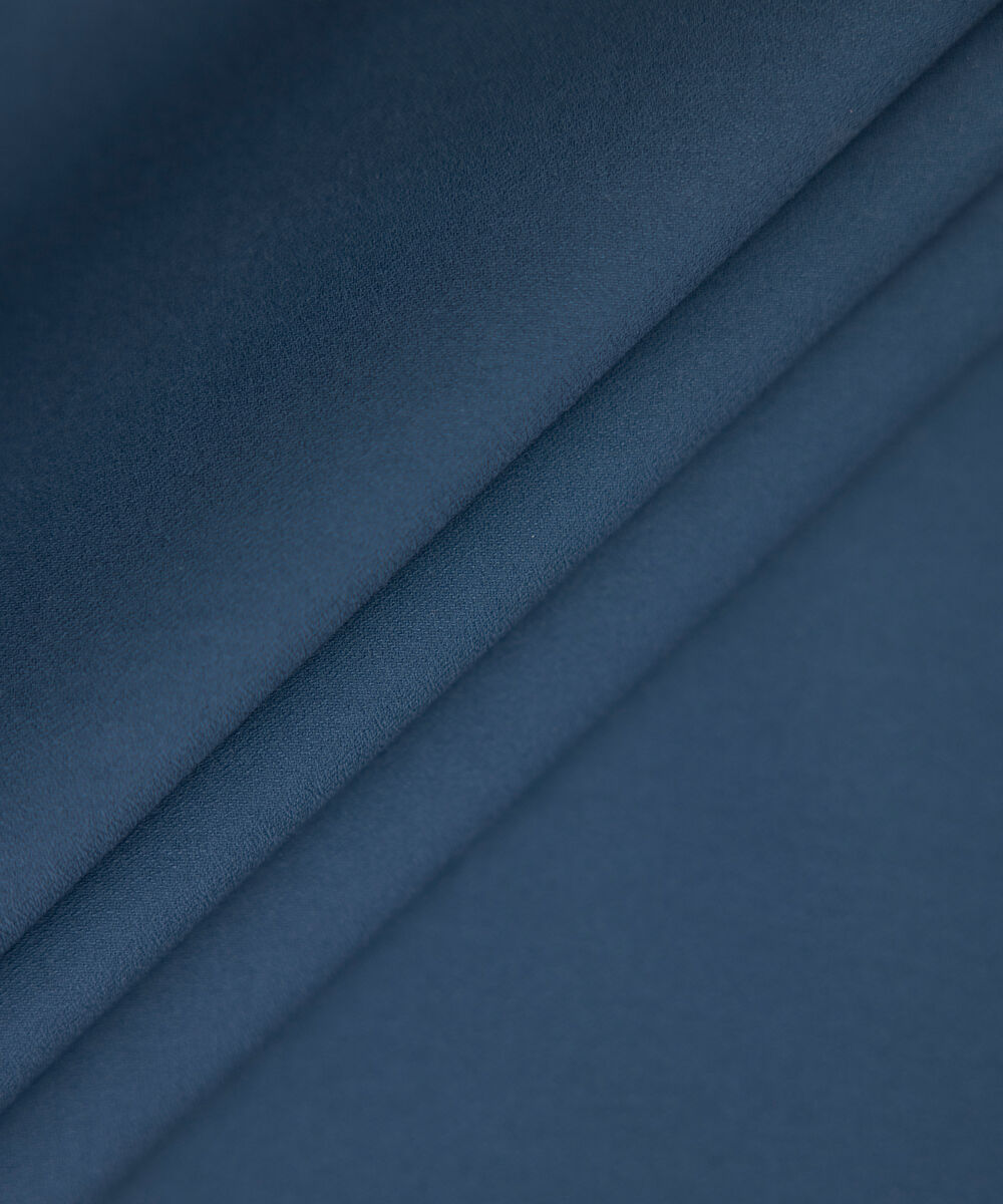 Men's Unstitched royal blue premium cotton crepe Suit